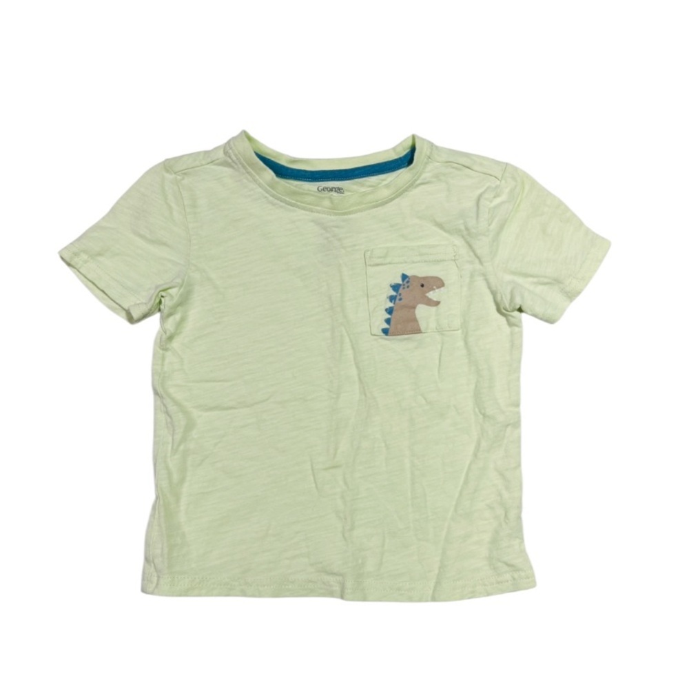 George Cotton Green‎ Short Sleeve Tee Casual Crew Neck Dinosaur Themed